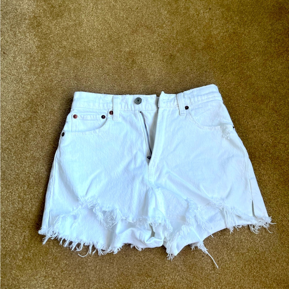 Distressed Denim Shorts